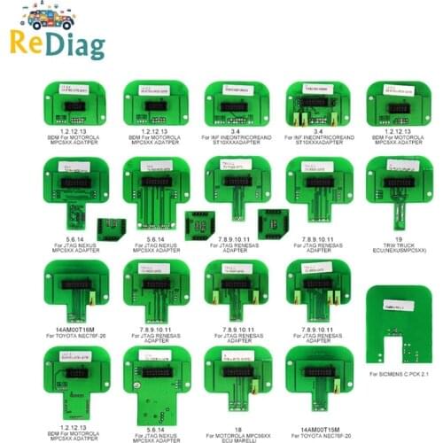 2020 Newest 22pcs BDM Probe Adapters ECU RAMP For BDM100 / FGTECH V54 BDM Frame Full Sets ECU Programmer