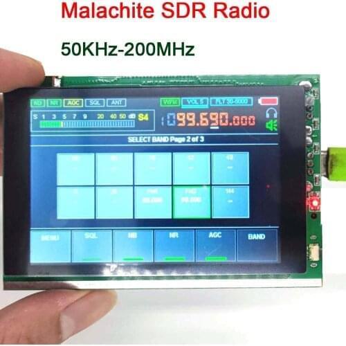 50KHz TO 200MHz Malachite SDR Radio Malahit DSP 3.5 Inch Touch Screen SDR HAM Transceiver Receiver Shortwave radio AM SSB NFM FM