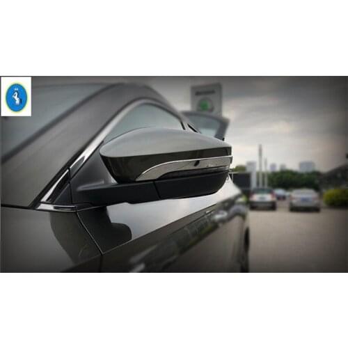 Door Rearview Mirror Anti-rub Rubbing Edge Guard Scratch Strip Protection Film Cover Trim ABS Fit For Skoda Karoq 2018 2019 2020