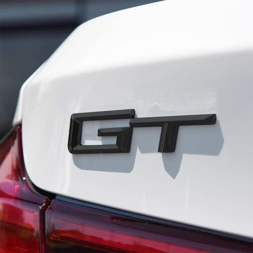 Black GT Badge Name Emblem Car Rear Sticker ABS Insignia Car Trunk Tail Stickers For BMW GT 3/5/M Series E60 F10 F07 F01 E91 E46