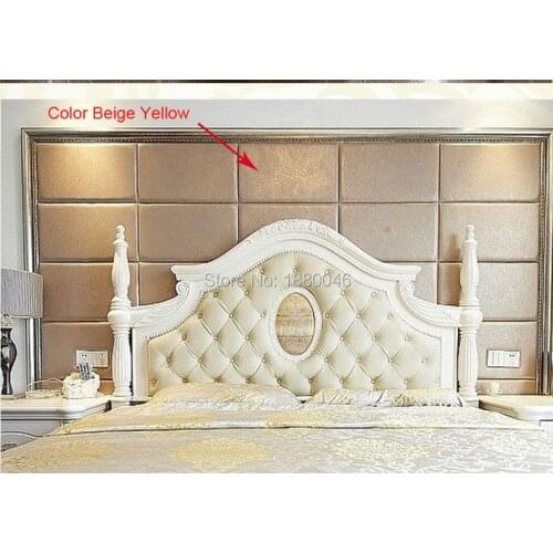 12pcs 50x30cm simple design interior leather decoration wall panel Decorative 3d wall panel for Bedroom Decorative Leather