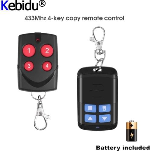 Garage Gate Door 433MHZ Remote Control With Key Ring Auto Pair Copy Remote Garage Door Opener Remote Controller Duplicator New