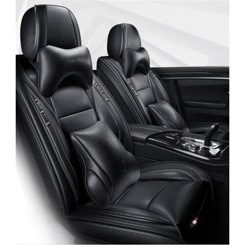 Ins blue black leather car seat cover For Dodge Journey Caliber Avenger Challenger Charger nitro ram 1500 accessories