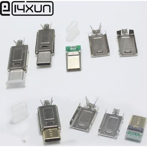 Original 10Set USB 3.1 Type-C to Type C Plug Welding Type Double-sided plug for DIY Data Charging Connector for OD 3.0mm2 Cable