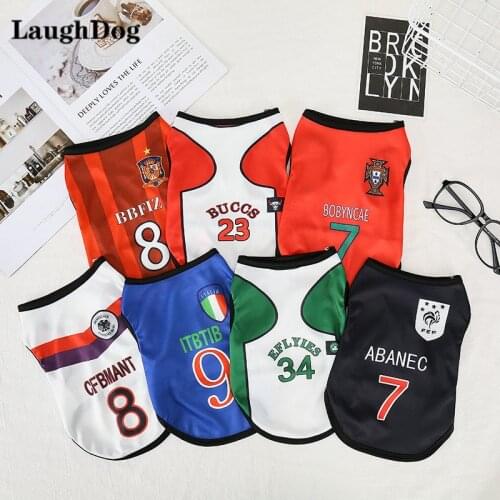 Summer Dog Clothes Dog Vest Pet Clothing Puppy Sweatshirt Jersey Breathable Basketball Sports T-shirt For Small Dogs Clothes
