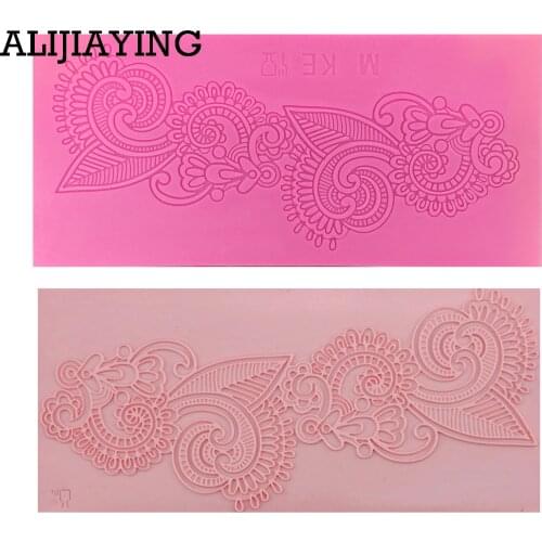 M0248 Silicone Cake Lace Mat Silicone Lace Mold Fondant Cake Decorating Tools Border Decoration Lace Mold Stencil Baking