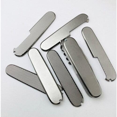 Durable Titanium Alloy TC4 Pocket Knife Handle Shank Patches Decoration Material scales For 91mm Victorinox Swiss Army