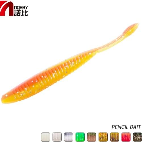 NOEBY Lure 6Pcs Soft Bait 95mm 3.5g 3.7''/0.12oz Worm Fishing Lure Iscas Artificial Para Pesca Fishing Wobbler Peche Soft Lure