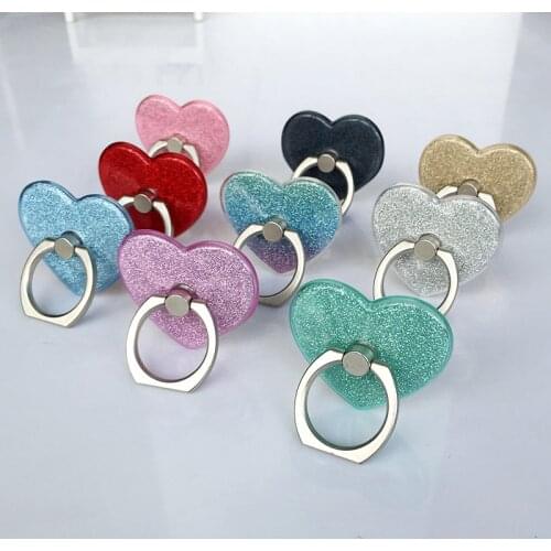 New 360 Degree Metal Love Finger Ring Grip Smartphone Stand Holder Mobile Phone Holder Stand for All Smart Phone Fast Delivery