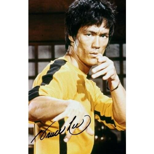BRUCE LEE Signed PHOTO Art Film Print Silk Poster Home Wall Decor 24x36inch