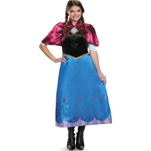 The Amazing Frozen Anna Costume Halloween Cosplay Costume 3D Full Body Princess Anna Suit