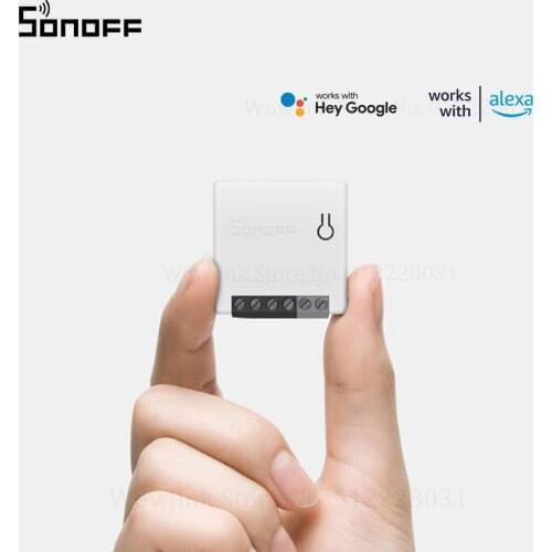 1-30PCS SONOFF MINI R2 Smart Wifi Switch Home DIY Small Two Way Light Switches Timer Remote Control Works with Alexa Google Home