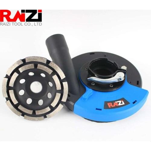 Raizi 125/180mm Angle Grinder Dust Shroud Cover Kit with concrete diamond wheel universal surface grinding dust collection cover