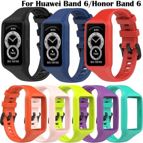 Smart Wristband For Huawei Band 6 Sport Soft Silicone Bracelet Colorful Strap For Huawei Honor Band 6 Replacement WatchBand NEW