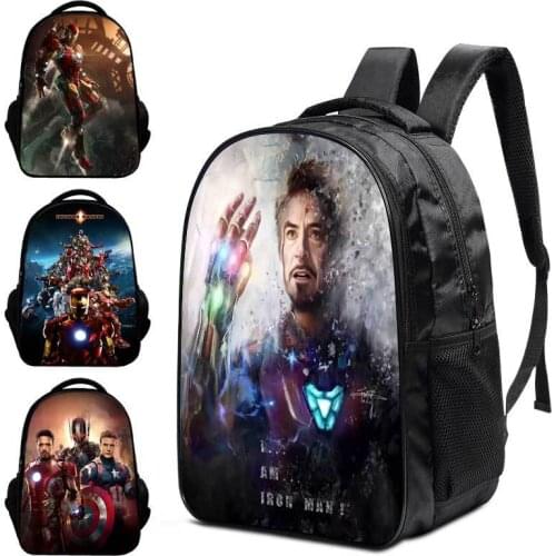 Disney Marvel Iron Man 3-12 year old pupils Oxford cloth boy backpack computer bag