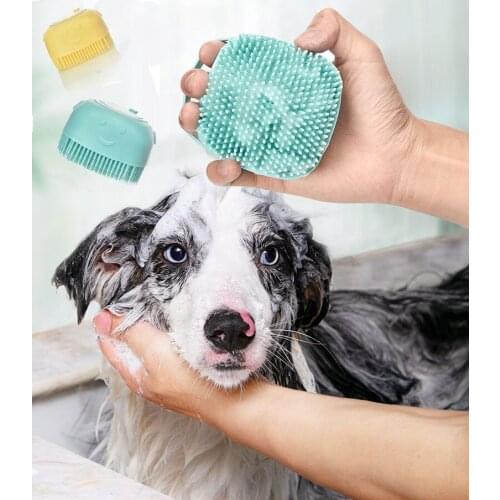 Dog Cat Bath Brush Pet Comb Rubber Glove Hair Fur Grooming Massaging Massage Glove Pet Shower Dog Brushes Drop Shipping