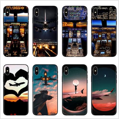 Stormfront ahead travel pilot plane Soft silicone TPU Phone Cases for iPhone X 6 6S Plus 7 8 Plus 5 5S SE XS MAX XR XS Cover