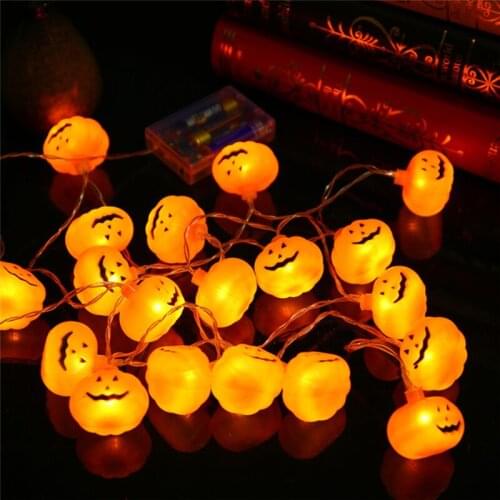 Halloween Pumpkin LED String Lights Halloween Accessories Glow Christmas Party Garden Decoration Lanterns Light Party Rave