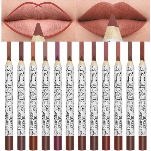 Waterproof Matte Lip Liner Lipstick Pen Long Lasting Nude Lip Tint Cosmetic Lipliner Pencil