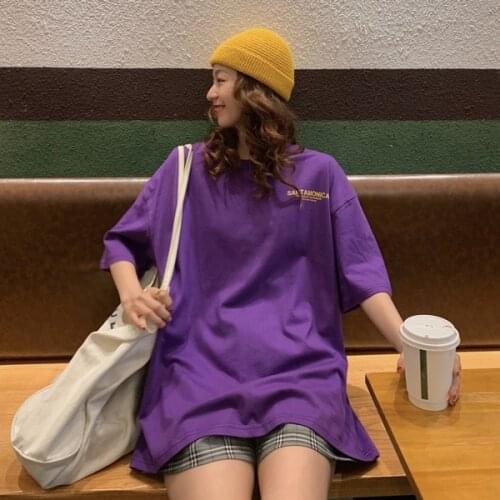 2021 Spring New Short Sleeve Women Top T-Shirts Casual Character Printed Fashion Loose Oversize Korean Style