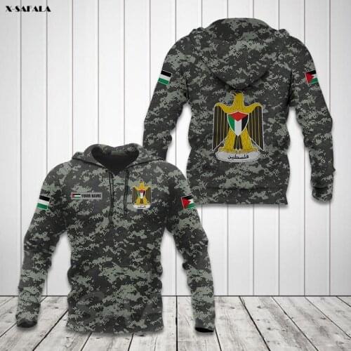 PALESTINE FLAG Country Army Camo Navy Veteran 3D Printed Man Female Zipper HOODIE Pullover Sweatshirt Hooded Jersey Tracksuits