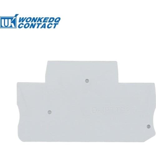 10Pcs D-PTTB2.5 End Cover PTTB2.5 2 Level Electrical Connector Din Terminal Block Accessories D-PTTB 2.5 Plastic Barrier Plate