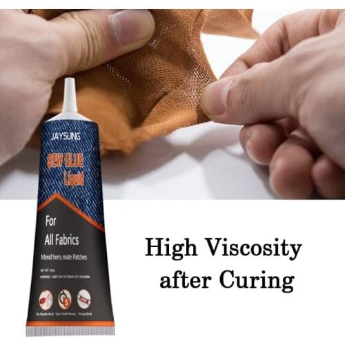 30ml Fabric Adhere Fast Tack Dry Sew Glue Multifunction Secure Stitch Liquid Sewing Solution Repair for Clothes Sewing Material