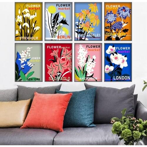 Abstract Colorful Flower Matisse Lodon Wall Art Canvas Painting Nordic Posters And Prints Wall Pictures For Living Room Decor