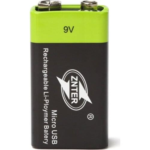 ZNTER 9V 400mAh USB Rechargeable 9V Lithium Polymer Ultra-Efficient Battery For RC Camera Drone Accessories Drop shipping