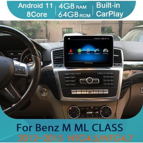 Android 11 Multimedia Player Radio Stereo GPS For Mercedes Benz M CLASS ML CLASS 2012~2015 Carplay Navigations Radio 2 Din Teyes