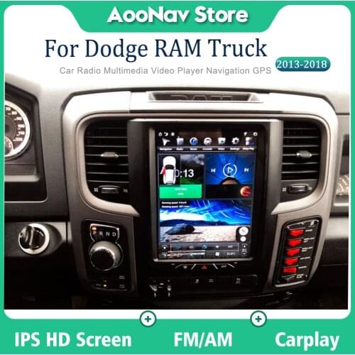 128G Tesla Vertical Screen 2013 2014 2015 2016 2017 Car Radio For Dodge RAM 1500 Head Unit Stereo Receiver Multimedia Player