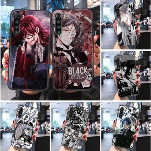 Black Butler Sebastian Michaelis Phone case For Xiaomi Redmi Note 7 7A 8 8T 9 9A 9S 10 K30 Pro Ultra Frosted black painting back