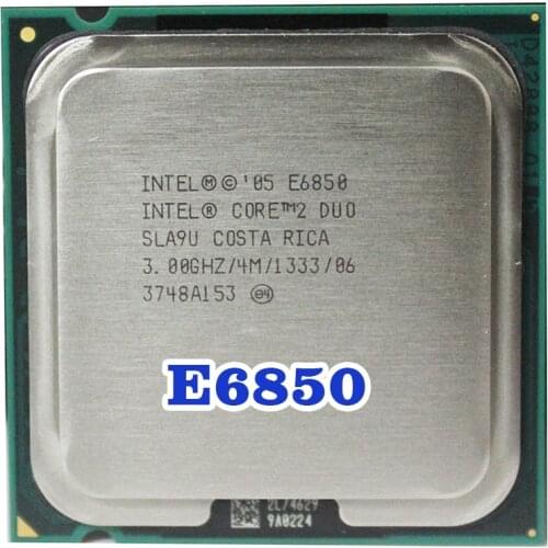 Original INTEL Core 2 Duo E6850 Socket LGA 775 CPU Processor (3GHz/ 4M /1333MHz) 65W