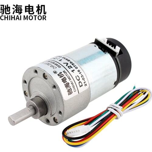 Chihai Motor CHR-GM37-3429K-ABHL DC Magnetic Holzer Encoder Gear Motor 6.0V 12.0V