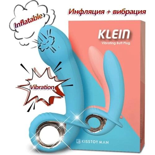 Electric Inflatable Anal Vibrator Male Prostate Massager Huge Butt Plug Remote Control G-Spot Stimulation Sex Toys For Men Gay