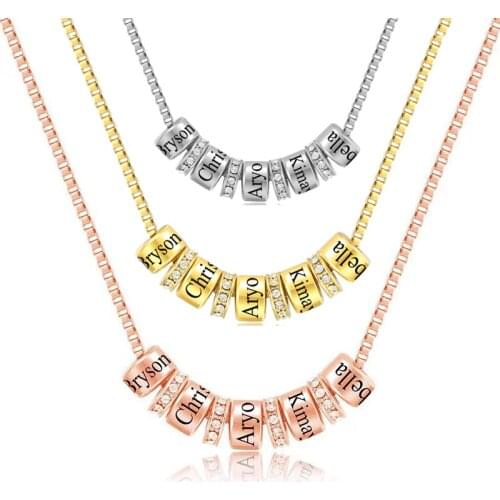 Name Necklace Customized Fashion Stainless Steel Personalized Letter Gold Choker Necklace Pendant Nameplate Gift Unisex jewelry