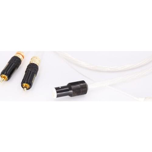 OFC silver plated Tonarm Cable 5 Pin DIN & RCA Phono Turntables Analog Cable with Cardas 5Pin plug connectors