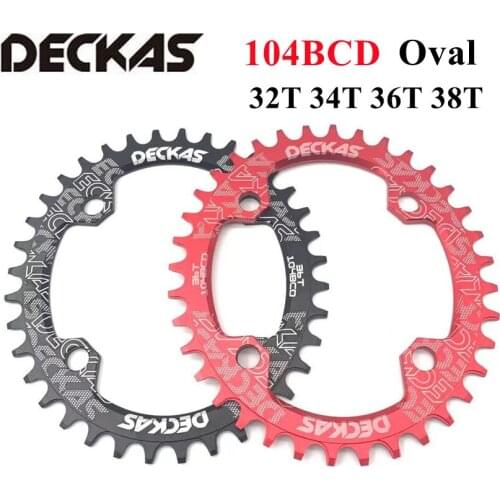 Deckas 104bcd Oval Chainring MTB Mountain bike bicycle chain ring BCD 104mm 32/34/36/38T Ultralight For shimano M615 crankset