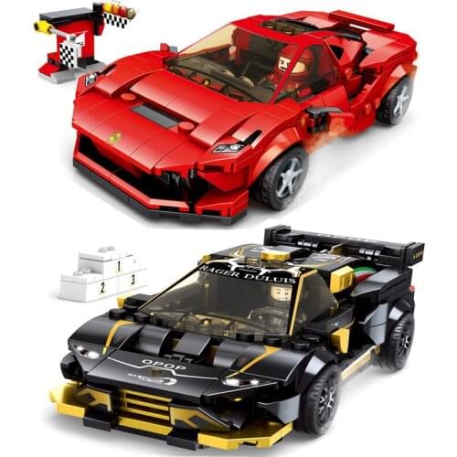 Mould King Speed Champions F8 Tributolys Huracan Super Trofeo EVO Car Building Blocks Kits Bricks Classic Model Kids Toys