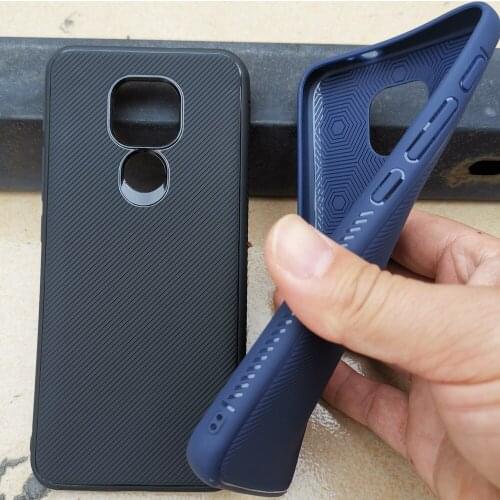 GKK Matte Frosted Soft TPU Silicone Case For Motorola Moto G9 Play twilled twill Stripe Back Cover