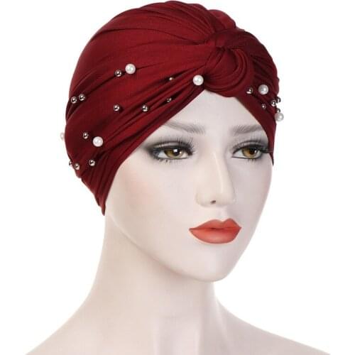 Fashion Stretch Curved floral cloth two tails clan style turban hat Muslim simple turban hat chemotherapy cap