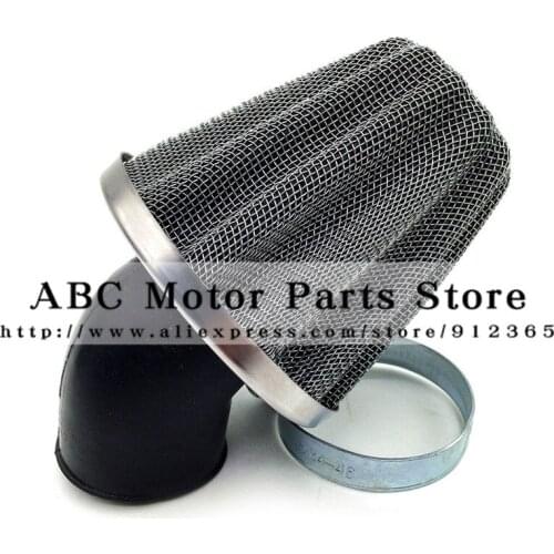 Motorcycle Air Filter 35mm Cleaner Clamp-on 45 Degree Bend Air Intake Filters For Kawasaki Honda Suzuki CRF