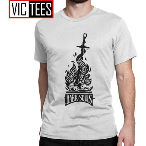 Dark Souls Video Game Bonfire Tshirt Mens Pure Cotton Vintage TshirtPraise The Sun Bloodborne Wholesale
