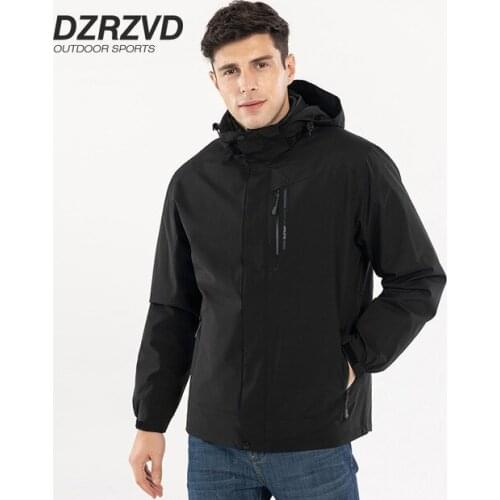 Mens Waterproof Windbreaker Hiking Jascket 3 in 1 Thermal Fleece Tactical Jacket Outdoors Hooded Softshell Hiking Outdoor Jacket