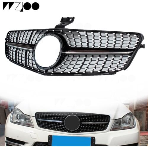 W212 W205 W204GLoss AMG Style+AMG Logo Front Grill Grille for Mercedes-Benz C-class C200 C180 C220 C250 C300 C350 C400 2007-2019