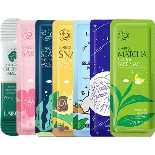 Sakura Snail Seaweed Moisturizing Sleeping Mask Cream Portable Face Mask Anti Wrinkle Hydrating Nourishing Skin Care