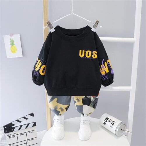 Spring Autumn Children Boys Girsls Clothing Cotton Long Sleeve Sport Sets Kids Clothes Tracksuit Baby T-Shirt Pants Suit Outwear