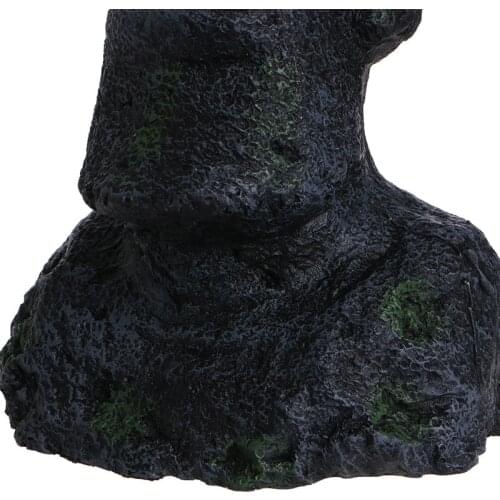 Easter Island Statue Aquarium Ornament Fish Tank Rock With Face Heads Decor 2017