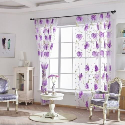 Vines Leaves Tulle Door Window Curtain Drape Panel Sheer Scarf Valances Drapes In Living Room Home Decor Sheer Voile Valances 20