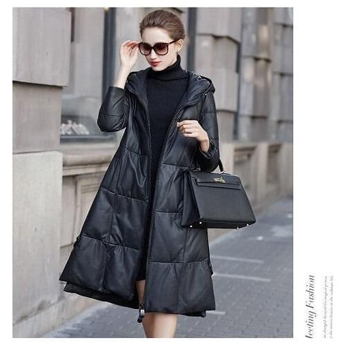 2021 Autumn Winter Women Coat Warm Long Cotton Padded Jackets Female Long Sleeve Hooded Thick Parka Ladies Solid Outwear H473